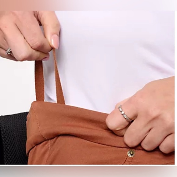 Denim & Co Adaptive Comfy Knit Slim Ankle Wheelchair Pant Size M Rich Rust Color - Picture 2 of 6